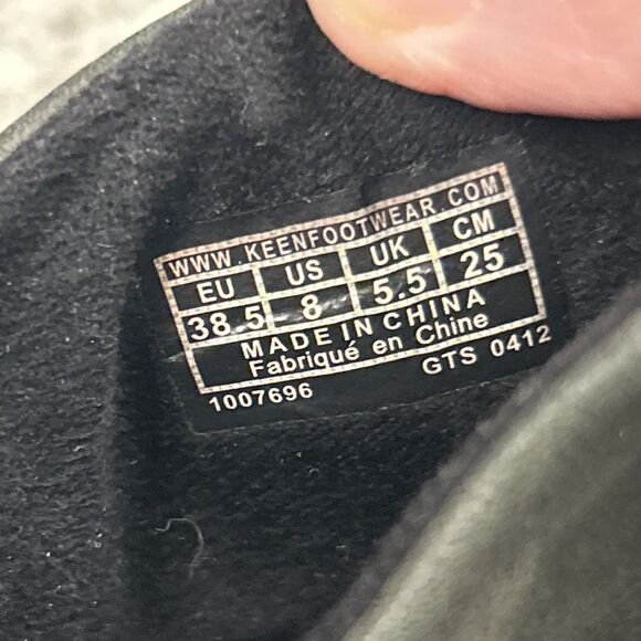 Keen Akita Ankle Boots Womens 8 Slate Gray Wedge Leather Snap Closure - Picture 10 of 11